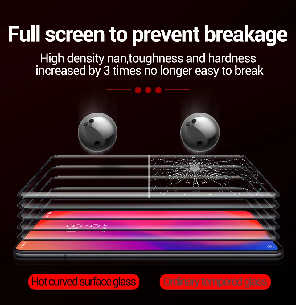 Cafele стекло для redmi pro xiaomi 9t прозрачное Защитное стекло для экрана Защитная пленка для redmi MI9t Pro