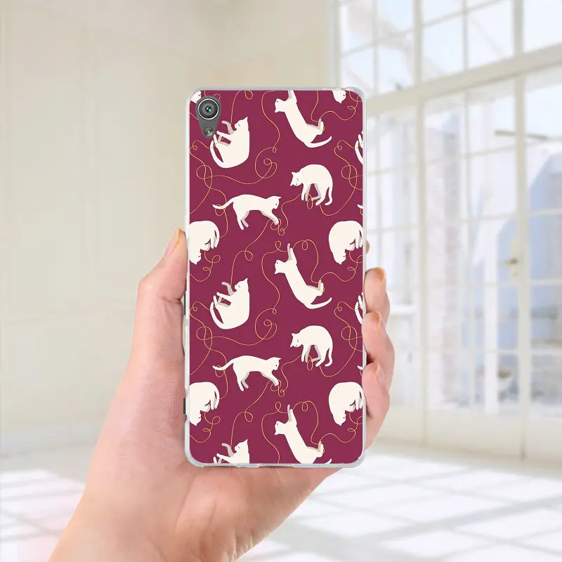 Picture 2 Мягкие силиконовые чехлы из ТПУ для телефона sony Xperia M2 M4 M5 чехол XA; XZ Z Z1 Z2 Z3 Z4 Z5 Compact E3 E5 T3 Shell Сумки с милым рисунком кота - Цвет: Picture 2