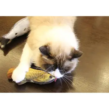 Pet Soft Plush 3D Fish Shape Cat Toy Interactive Gifts Fish Catnip Toys Stuffed Pillow