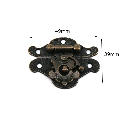 1x Античная бронзовая застежка винтажная декоративная защелка для ювелирных изделий деревянная коробка Пряжка коврик для груди замок для шкафа пряжка ретро мебельная фурнитура - Цвет: I