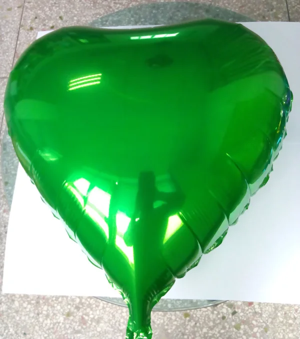 Вечерние товары для мероприятий, фольгированные гелиевые шары в форме сердца, надувные, золотой цвет, 24 дюйма, свадебные сувениры, 20 шт./лот - Цвет: Зеленый