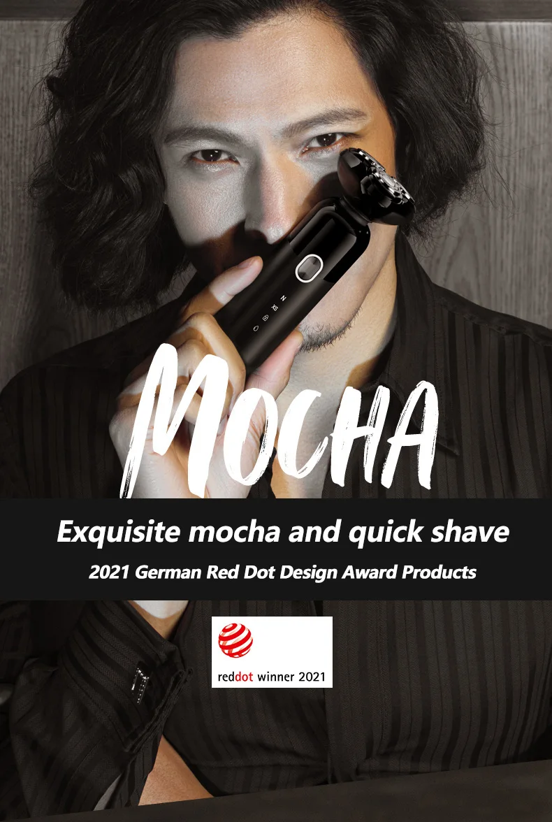 Xiaomi Enchen Mocha S Electric Shaver 360° Magnetic IPX7 Washable description image 3