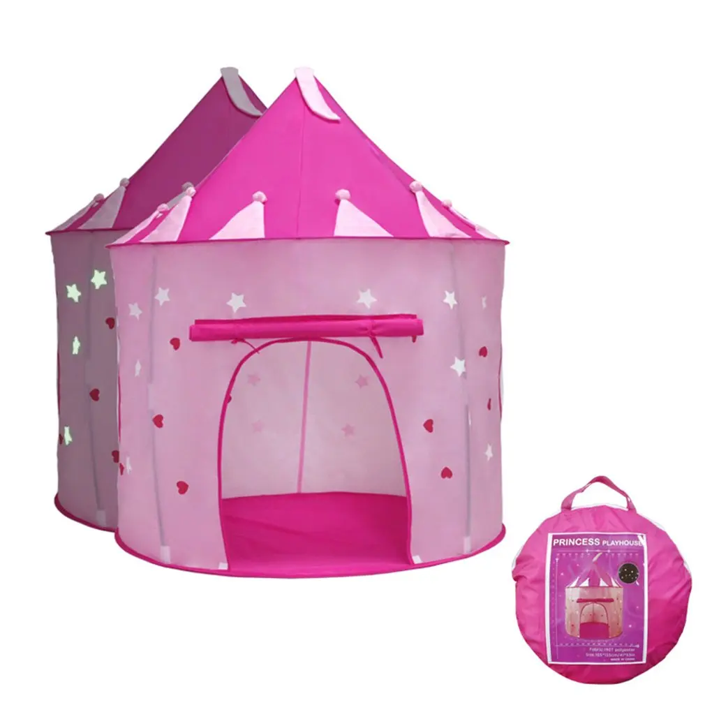Детская игровая палатка замок Юрта, складная детская игровая палатка для помещений, Детская светящаяся палатка принцессы