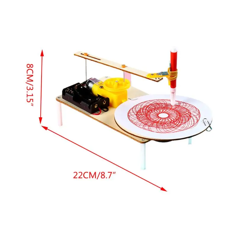 

DIY Assembled Electric Plotter Drawstring Model Kit Physics Experiment Kids Toys