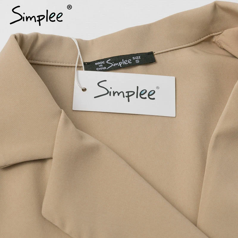 Женский двубортный Блейзер Simplee повседневный офисный блейзер с длинным рукавом