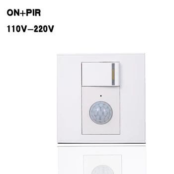 벽 스마트 홈 LED 적외선 제어 에너지 절약 지연 조명, 모션 센서 조명 스위치, 110- 220V 86, 신제품