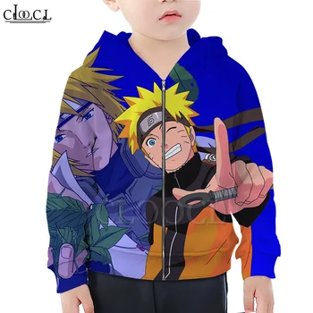 

CLOOCL Newest Japanese Anime Naruto 3D Print Zipper Hoodies Boy Girl Children's Hoodie Sweatshirt Harajuku Streetwear Tops