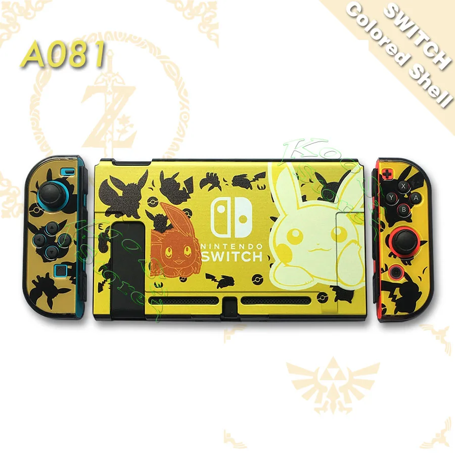 Защитный чехол для консоли nintendo s Zend, цветной чехол Nitendo Switch Crystal Shell, чехол для nintendo Switch Pikachus, тематический чехол - Цвет: A081