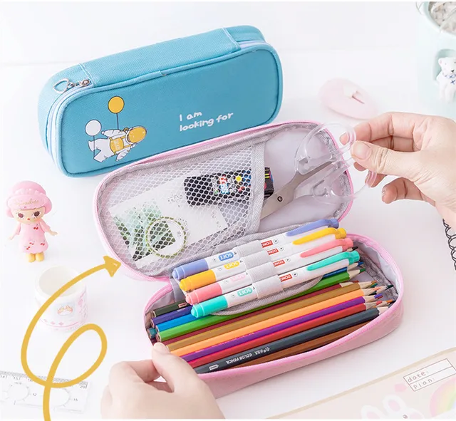 Astuccio Per Matite In Cotone - Design Cartoon, 19x8x6 Cm, Per Penne, Trucchi O Chiavi - Foto 4