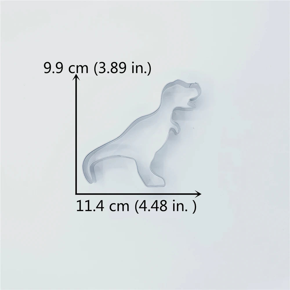 Детский нож для печенья KENIAO T Rex 11 4x9 9 см и помадки в виде динозавра нержавеющая