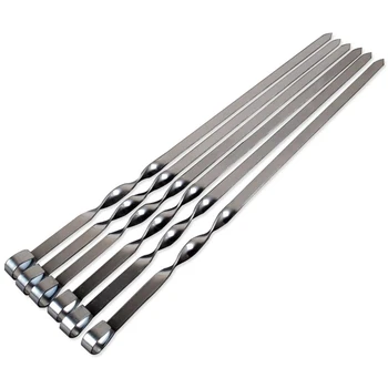 

45Cm Stainless Steel Sign Outdoor Barbecue Big Flat Sign Mutton String Bbq Accessories Tool