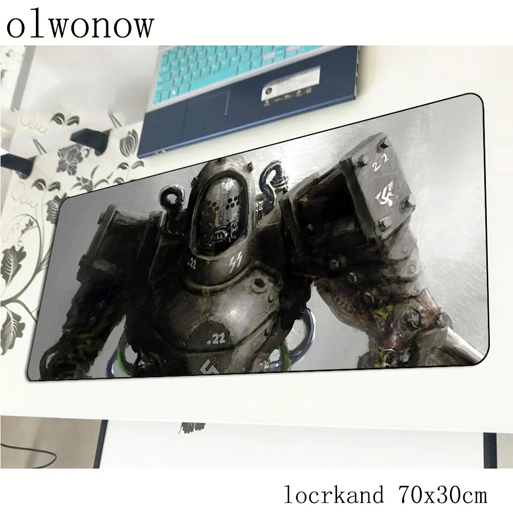 Wolfenstein Mousepad Gamer Locked Edge 700X300X3Mm Gaming Mouse Pad Notebook Accessori Per Pc Laptop Padmouse Spesso Tappetino Ergonomico