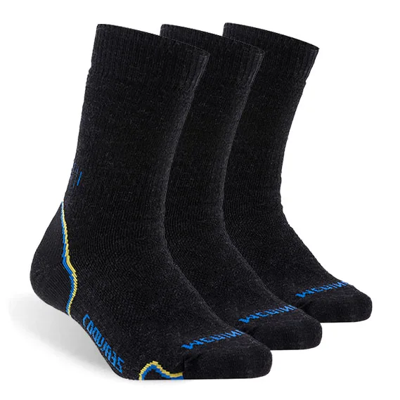 ZEALWOOD Hiking Trekking Socks Women and Men's Socks Merino Wool Socks Warm Winter Outdoor Sports Socks, 1/3 pairs