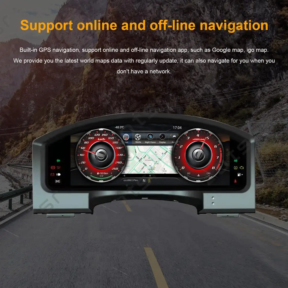Android 7,1 для Toyota Land Cruiser 2012- полная ЖК-панель инструментов в сборке автомобильный навигатор мультимедийный плеер модификация