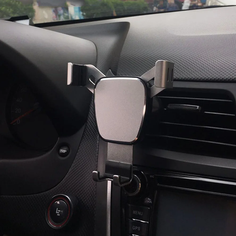 Автомобильный регулируемый держатель для телефона с углом поворота 360 °, аксессуары для док-станции, внутренний держатель для телефона черного и серебристого цвета