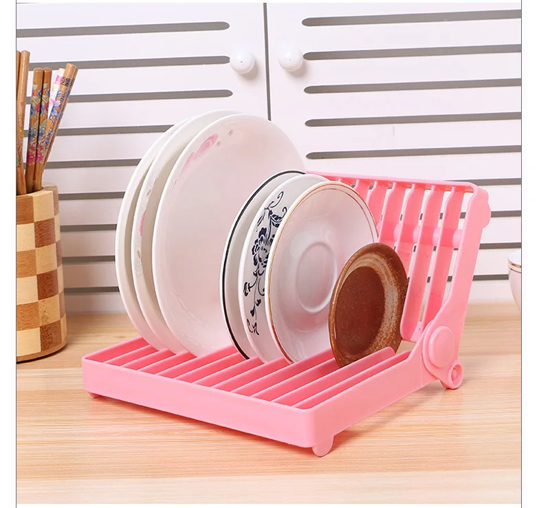 

Foldable Plates Storage Draining Shelf Kitchen Dishes Storage Shelf Plate Organizing Rack Display Rack