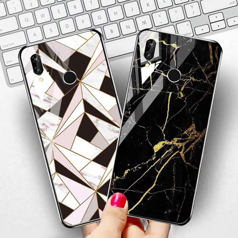 P40 Pro Plus чехол из закаленного стекла для Huawei P30 Lite P20 силиконовый телефона Mate 30 20 10 G10