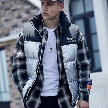 

2019 Newest Men Winter Waistcoats Quality Cotton Padded Wadded Thick Warm Outerwear Casual Male Parkas Vest ,EU/US Size:L-XXL