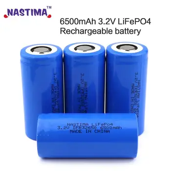 

4pcs Lifepo4 32700 3.2V 6500mAh Rechargeable Battery max 5C discharge With Flat Top For Backup Power flashlight Electric car UPS