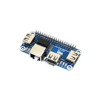 

ShenzhenMaker Ethernet / USB HUB HAT for Raspberry Pi, 1x RJ45, 3x USB
