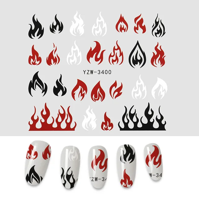The New 3D Nail Sticker Cool English Letter stickers for nail Foil Love Heart Design Fashion Manicure Stickers A010340
