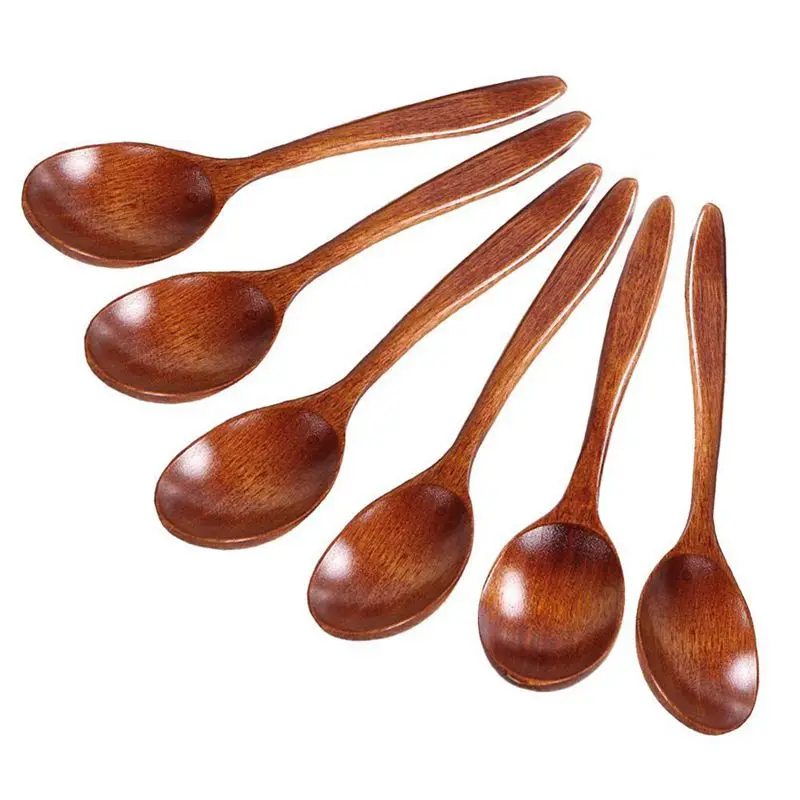 

Coffee Spoon in Natural Ecological Wood Table and Kitchen Utensil Spoon in Honey (6 Pieces)