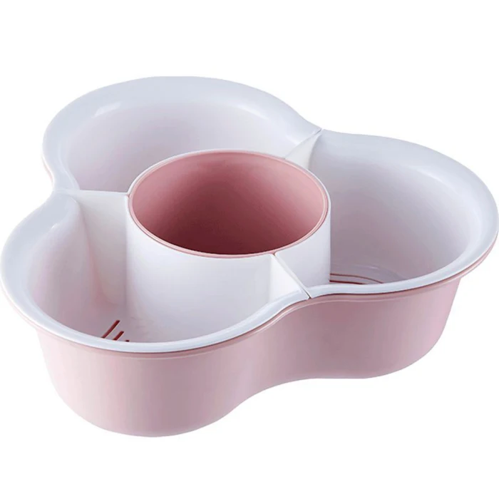 Multi-functional Double-layer Drain Basket&Washing Filter Vegetables fruit Gift Dinner Folding Strainer Bowl For Hot Pot