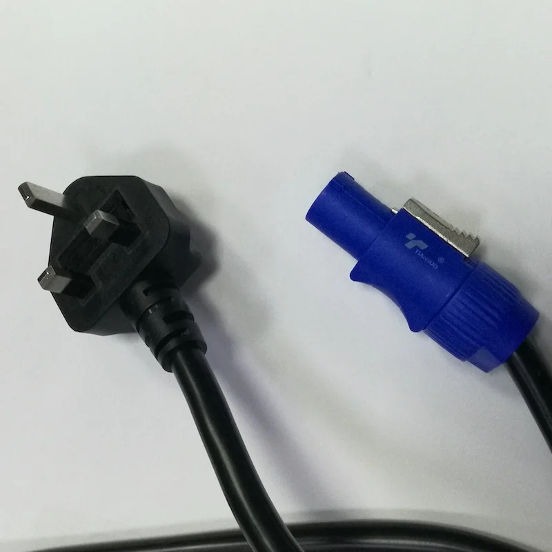12 Gauge 25'ft PowerCon to Male Power Cable For Powered Speaker Amplifier Module Amplifier Plate