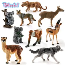 New Wolf Deer Leopard Alpaca Koala Antelope Proboscis Monkey action figure plastic animal model Gift For Kids Educational toys New Wolf Deer Leopard Alpaca Koala Antelope Proboscis Monkey action figure plastic animal model Gift For Kids Educational toys