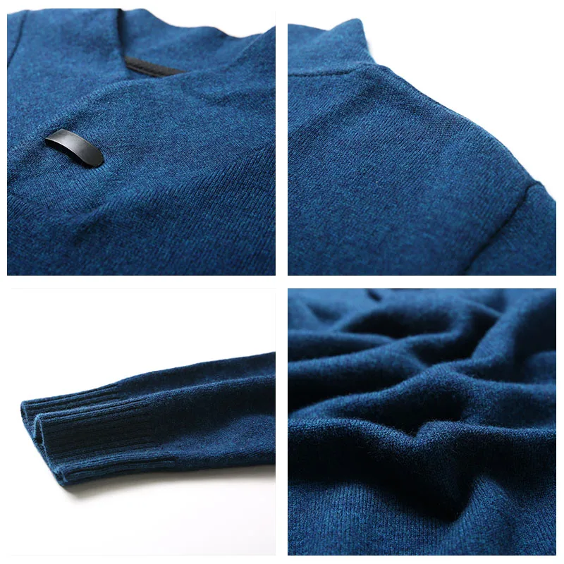 COODRONY Brand Fashion Turtleneck Sweater Men 2019 New Winter Thick Warm Sweaters Pull Homme Pure Merino Wool Pullover Men 93038