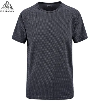 

PEILOW plus size M~6XL 7XL Summer Style New T Shirt Men outwear black military Quick Dry Slim Fit T-shirt Men's brand Clothing