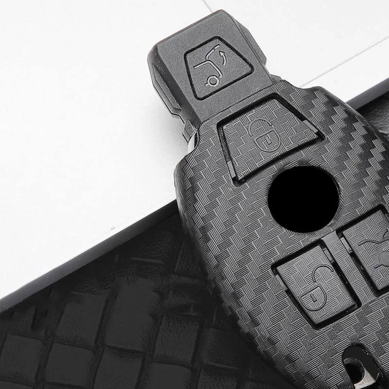 Key Case Key Case Cover Car Key Shell Flip Key Fob Shell Carbon fiber Plastic Car Key Case Cover for Mercedes Benz A B C E G Class C200 C300 E350 W205 E260L GLK A45 AMG BGA Accessories