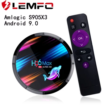 

LEMFO TV BOX Android X3 8K H96 Max X3 4GB 64GB HDMI 2.1 LAN 1000M 2.4G/5G WIFi Google Youtube Online Movie S905X3 Android TV BOX