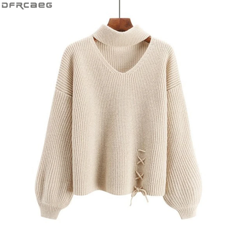 Loose Hollow Out Knitted Sweater Women New Autumn Winter Tops Fashion Streetwear Basic Pullover Casual Knitting Pull Femme | Женская