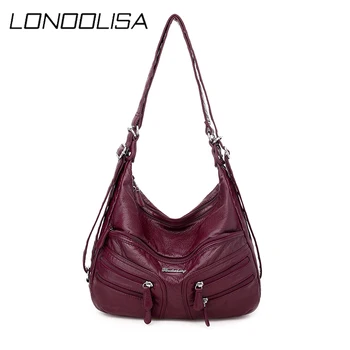 

Luxury Handbags Women Bags Designer Multifunction Soft Leather Shoulder Bags for Women 2020 High Quality Travel BackPack Bagpack