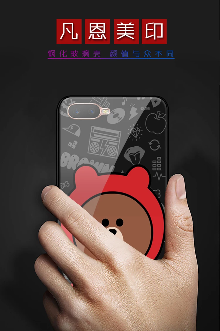 OppoK1/oppofindx Симпатичные очаровательные женские небьющиеся мужчины и женщины-R9 закаленное стекло оболочки ударопрочный к царапинам