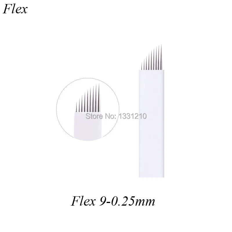 Flex 9 Diam 0,25 мм Laminas микро облопачивание tebori Agulha Microblading Blade постоянный макияж для ручного татуажа бровей Иглы
