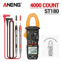 

ANENG ST180 4000 Counts Digital Clamp Meter AC Current Multimeter Ammeter Voltage Tester Car Amp Hz Capacitance NCV Ohm Tool