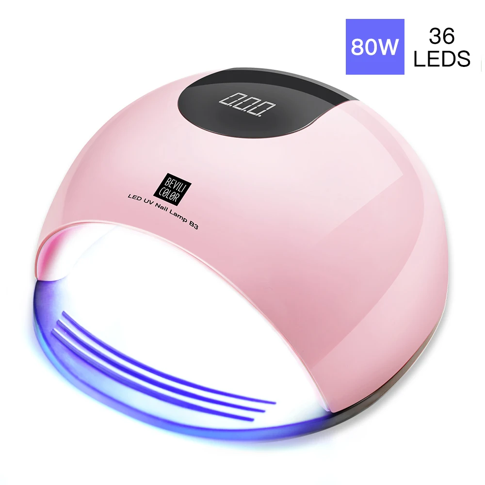 

New 80W Quick Nail Dryer Fast Nail Gel Light LED UV Light Suitable for All Kinds of Gels and Timers and Smart Sensor Nails