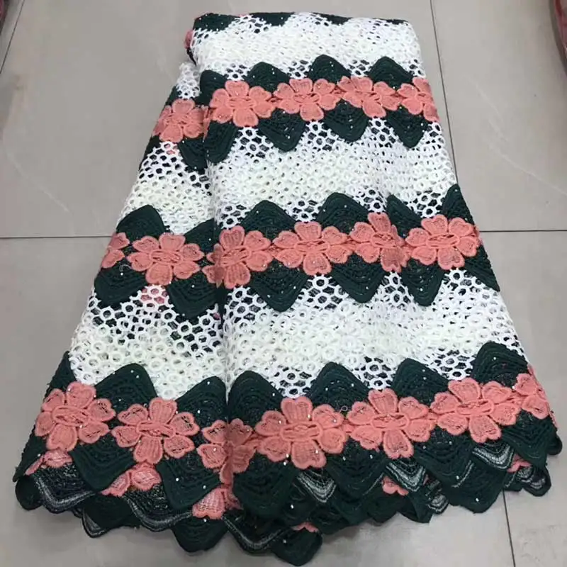 African Lace Fabric With Stone French Net Lace Fabric High Quality Nigerian Net Lace Fabric For Wedding AIMEE01 - Цвет: 4