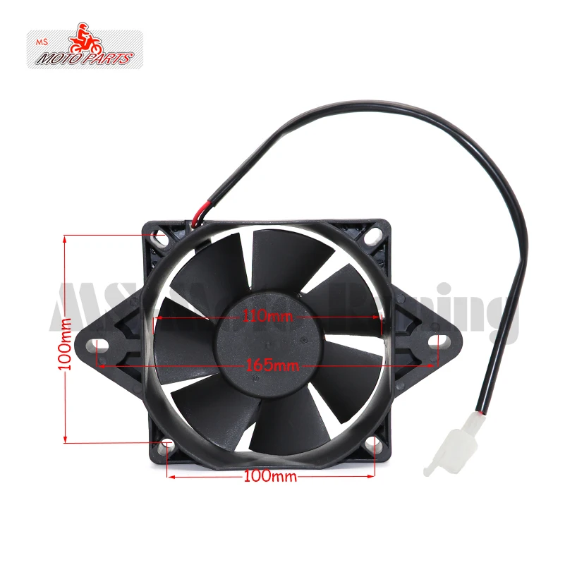 Radiator Thermo Electric Square Shape Water Tank Cooling Fan For 150-250CC Quad Dirt Bike ATV Buggy Motorcycle Go-kart