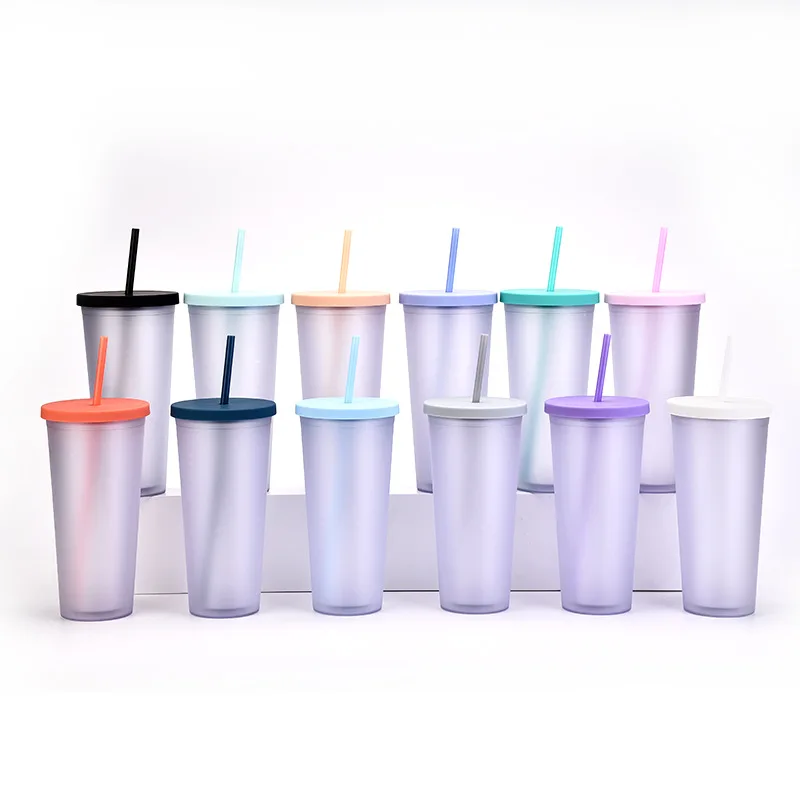 Summer Hot Sale Beach Freezing Gel Ice Cream Cup Reusable Custom Logo  Double Wall Plastic Tumbler with Lid and Straw - China Plastic Cup and  Double Wall Plastic Cup price