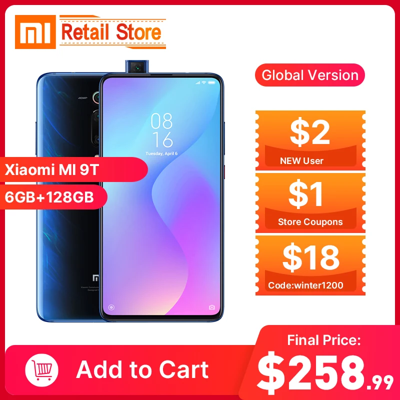 Глобальная версия Xiaomi mi 9 T t Red K20 6 GB 128 Snapdragon 730 смартфон телефон 48 M камера