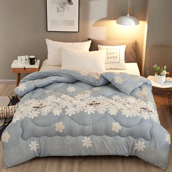 

2CF High Quality And Luxury Quilts Fresh Style Quilt King Queen Twin Full Size Thicken Warm Core Quilt All Seasons Comforters