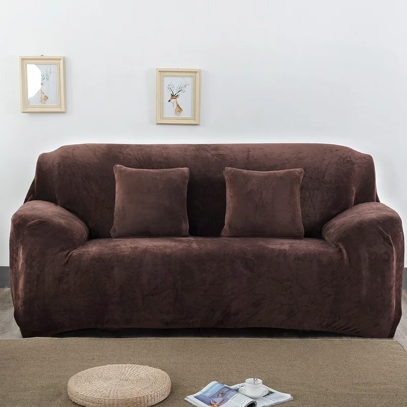Plush Elastic Stretch Universal Sofa Covers Sectional Throw Couch