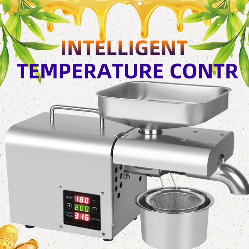 LBT01T Oil Press Almond Rapeseed Olive Press Household Flaxseed Peanut Sesame Butter Oil Residue Separator 610W/110V/220V