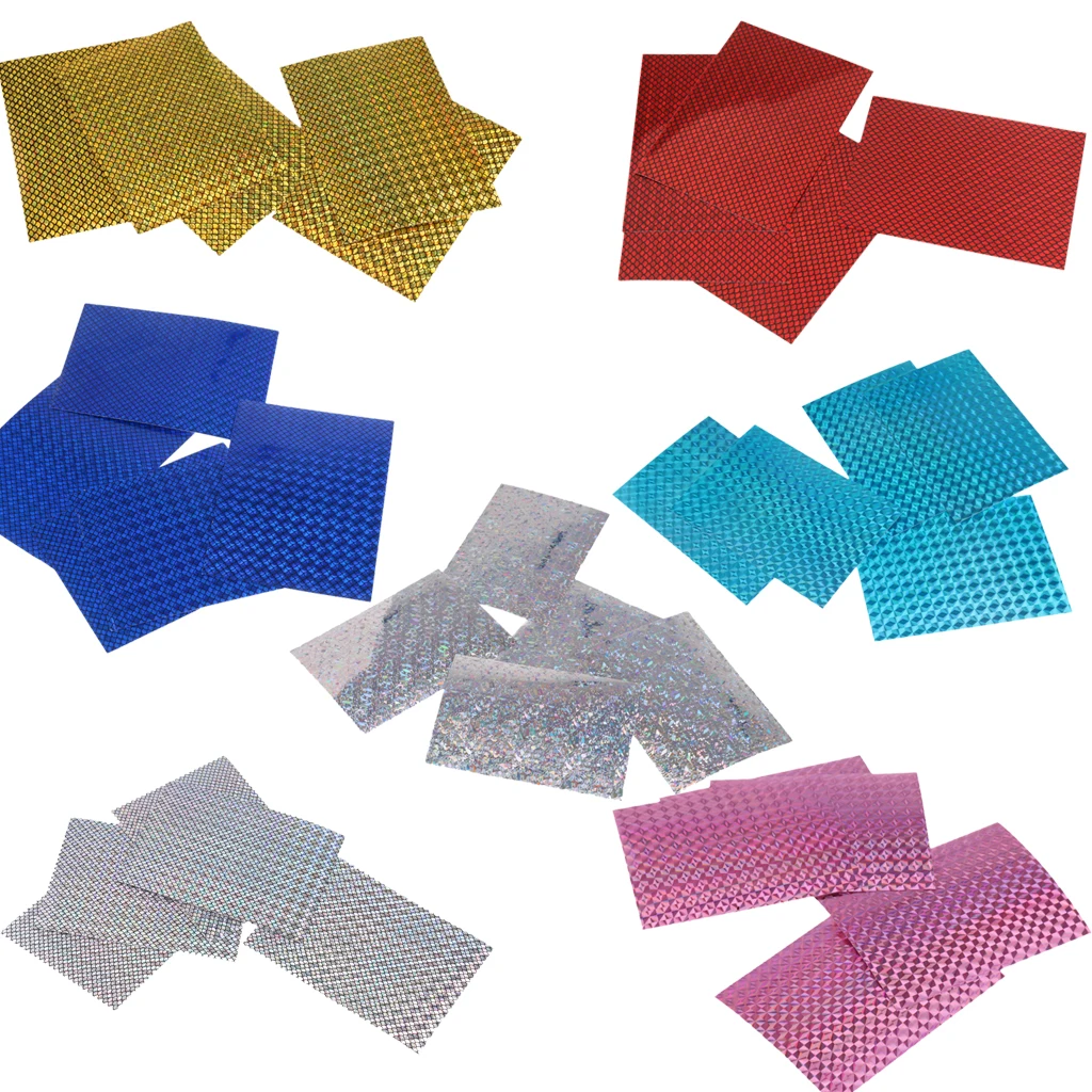 5 Pieces Flasher/Dodger/Lure Reflective Holographic Prism DIY Fishing