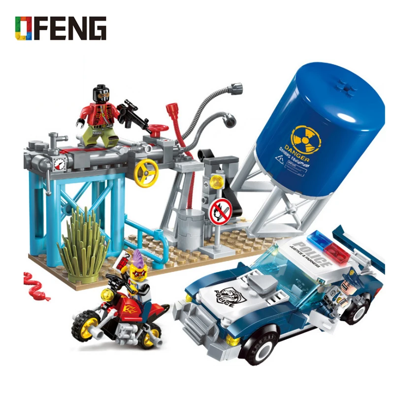 

Building Blocks City High Speed Police Chase Model Figure Bricks Car Construction Toy For Kid Gifts