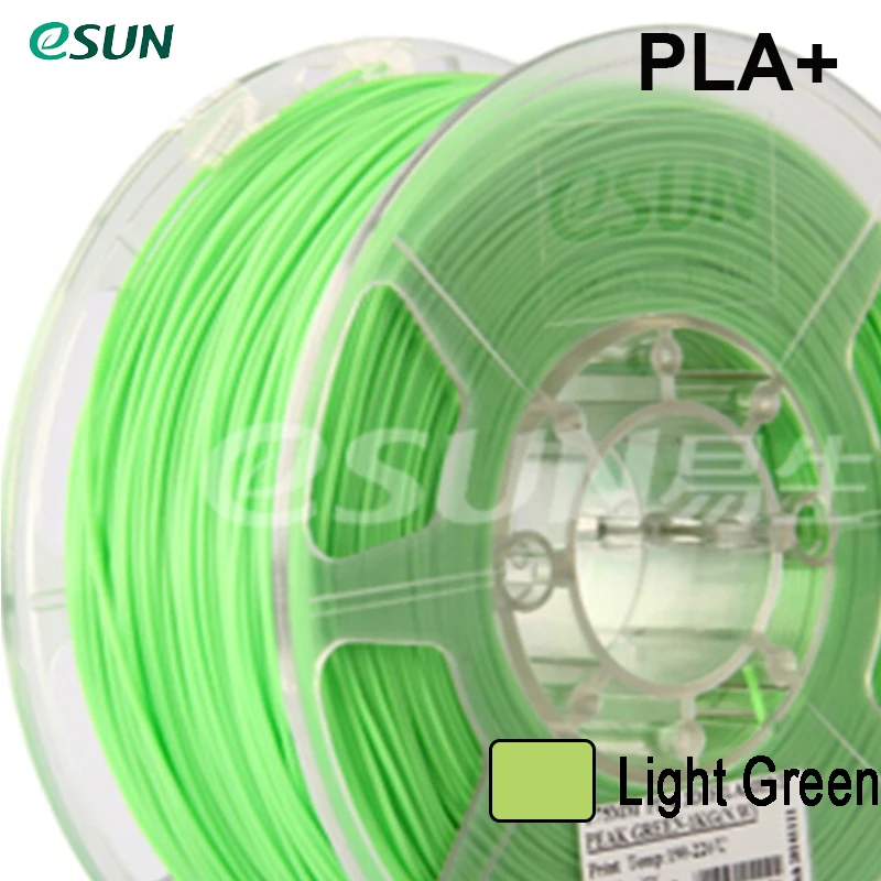 PLA Plus Light Green Esun PLA, PLA+ нить цвета кожи 340 м, 1,75 мм, 1 кг/Быстрая из России - Цвет: PLA Plus Light Green