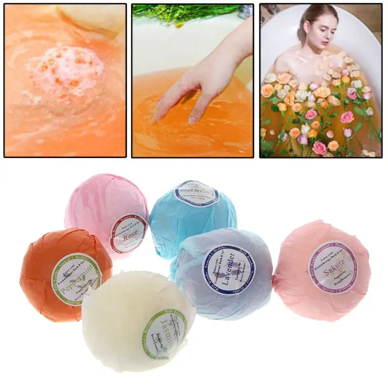 

Organic Bath Bombs Bubble Bath Salts Essential Oil Handmade SPA Stress Relief